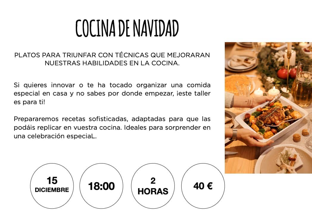 taller de cocina navideña